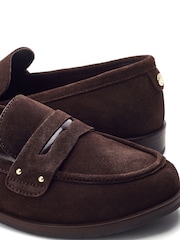 Moda in Pelle Brown Ema Smart Loafers With Stud Snaffle Strap - Image 4 of 4