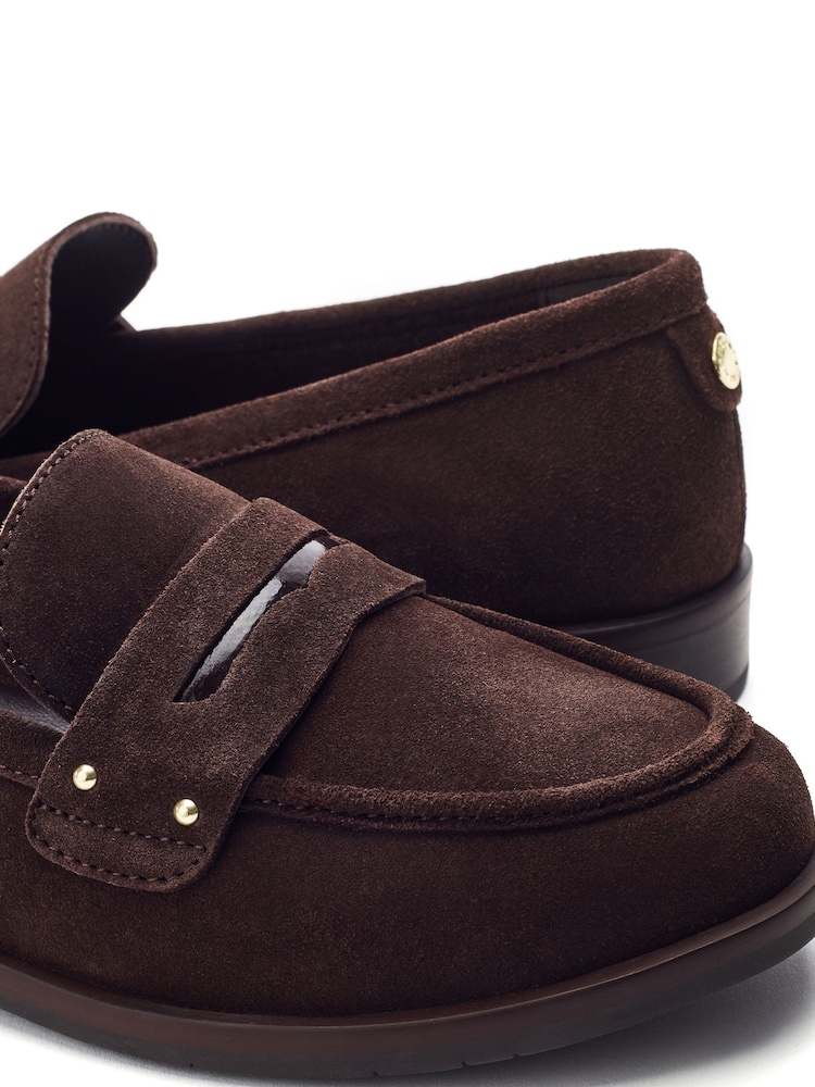 Moda in Pelle Brown Ema Smart Loafers With Stud Snaffle Strap - Image 4 of 4 Moda in Pelle Brown Ema Smart Loafers With Stud Snaffle Strap - Image 4 of 4