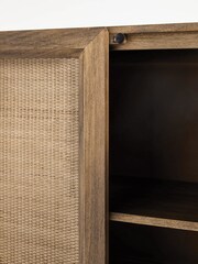 Dark Abel Mango Wood Woven Front Small Sideboard - Image 4 of 8