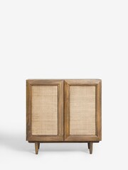 Dark Abel Mango Wood Woven Front Small Sideboard - Image 6 of 8