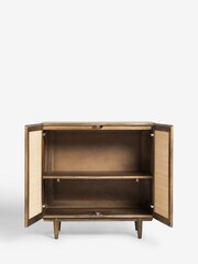 Dark Abel Mango Wood Woven Front Small Sideboard - Image 7 of 8