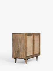 Dark Abel Mango Wood Woven Front Small Sideboard - Image 8 of 8