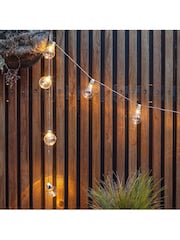 Lights4fun 10 Warm White Edison Battery Festoon Lights - Image 1 of 4