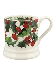 Emma Bridgewater Cream Holly 1/2 Pint Mug - Image 2 of 4