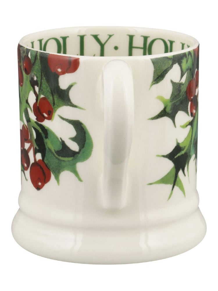 Emma Bridgewater Cream Holly 1/2 Pint Mug - Image 4 of 4 Emma Bridgewater Cream Holly 1/2 Pint Mug - Image 4 of 4