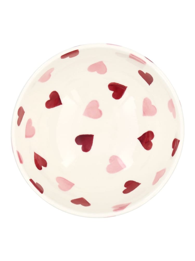Emma Bridgewater Cream Pink Hearts French Bowl - Image 2 of 2 Emma Bridgewater Cream Pink Hearts French Bowl - Image 2 of 2