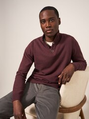White Stuff Purple Lambswool Funnel Neck Jumper - Image 1 of 6