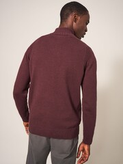 White Stuff Purple Lambswool Funnel Neck Jumper - Image 2 of 6