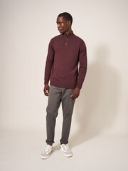 White Stuff Purple Lambswool Funnel Neck Jumper - Image 3 of 6