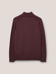 White Stuff Purple Lambswool Funnel Neck Jumper - Image 6 of 6