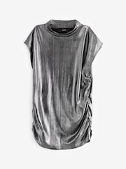 Silver Sleeveless High Neck Top - Image 5 of 6