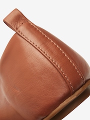 Tan Brown Signature Leather Ballerina Shoes - Image 4 of 5