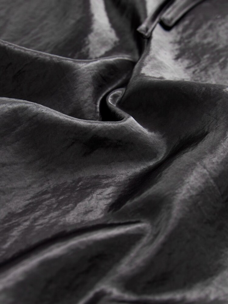 Black Long Length Satin Skirt - Image 7 of 7