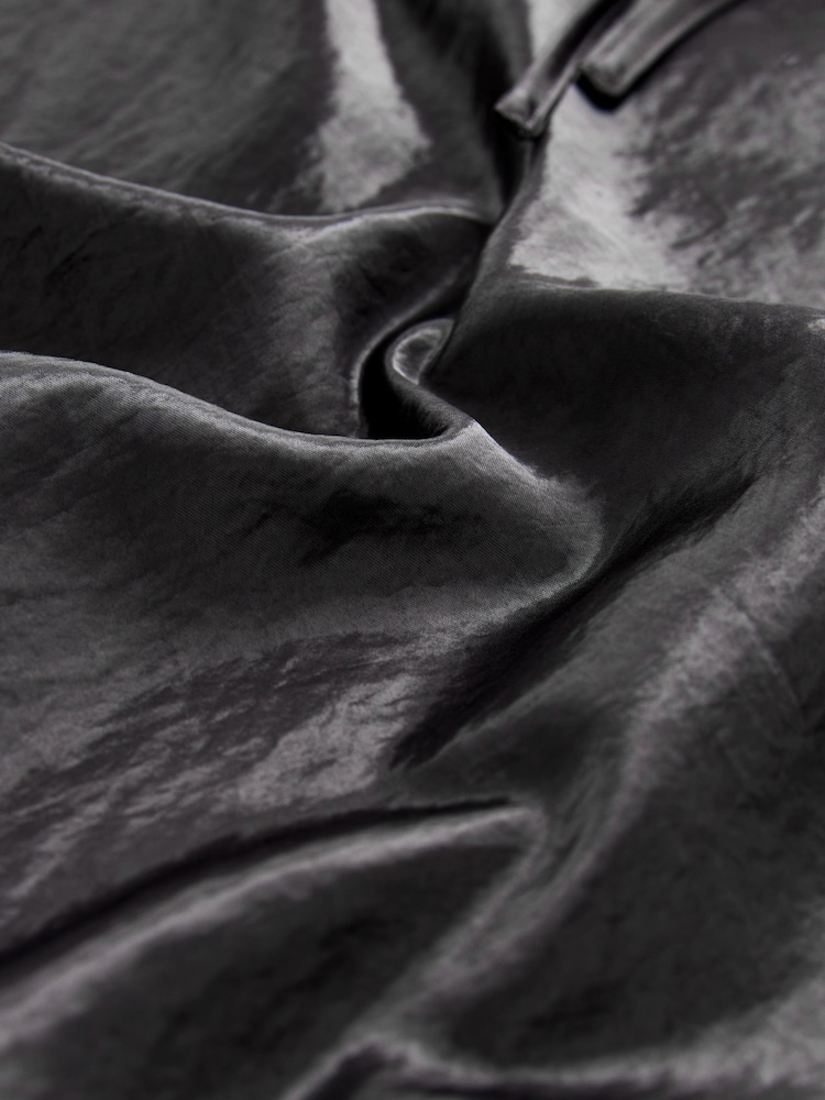 Black Long Length Satin Skirt - Image 7 of 7 Black Long Length Satin Skirt - Image 7 of 7