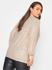 Yours Curve Gold London Sequin Shirt - Image 4 of 5