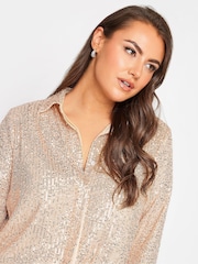 Yours Curve Gold London Sequin Shirt - Image 5 of 5