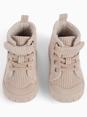 KIDLY by MORI Cream Corduroy Hightop Trainers - Image 4 of 4