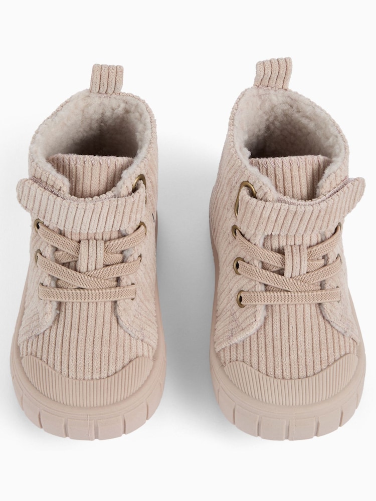 KIDLY by MORI Cream Corduroy Hightop Trainers - Image 4 of 4 KIDLY by MORI Cream Corduroy Hightop Trainers - Image 4 of 4