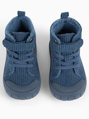 Zils - KIDLY by MORI Corduroy Hightop Trainers - Attēls 1 no 3