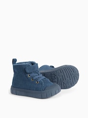 Zils - KIDLY by MORI Corduroy Hightop Trainers - Attēls 3 no 3