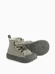 KIDLY by MORI Khaki Houndstooth Hightop Trainers - Bild 4 von 4