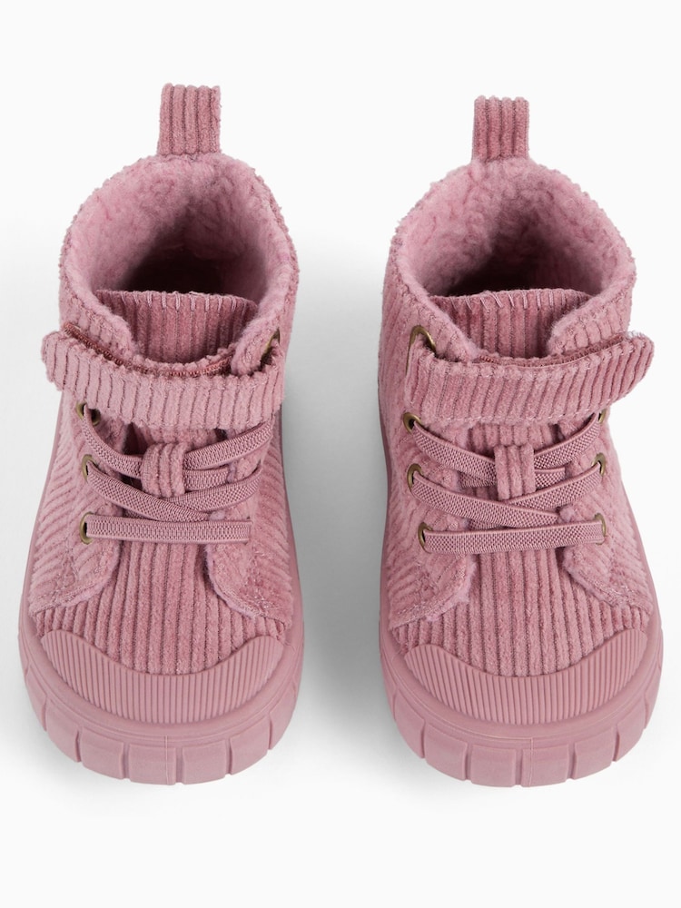 Rozā - KIDLY by MORI Corduroy Hightop Trainers - Attēls 2 no 4 Rozā - KIDLY by MORI Corduroy Hightop Trainers - Attēls 2 no 4