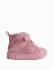 Rozā - KIDLY by MORI Corduroy Hightop Trainers - Attēls 3 no 4