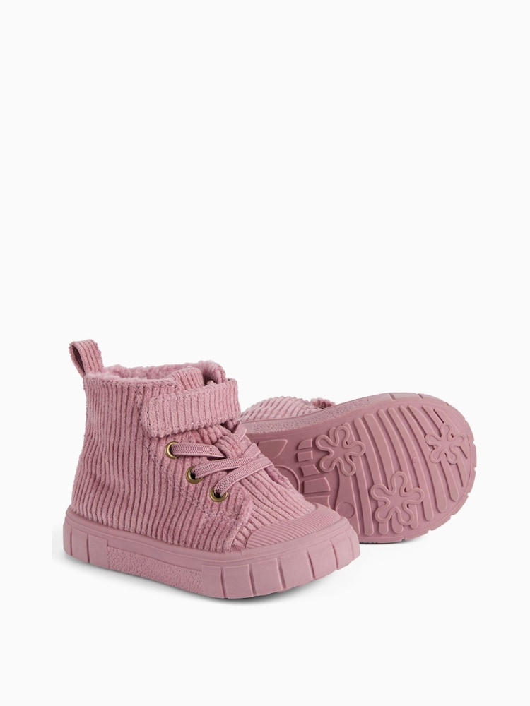 Rozā - KIDLY by MORI Corduroy Hightop Trainers - Attēls 4 no 4 Rozā - KIDLY by MORI Corduroy Hightop Trainers - Attēls 4 no 4