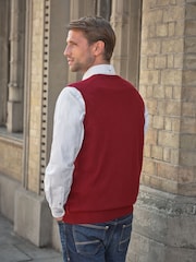 Pure Collection Red Cashmere Vest - Image 2 of 3