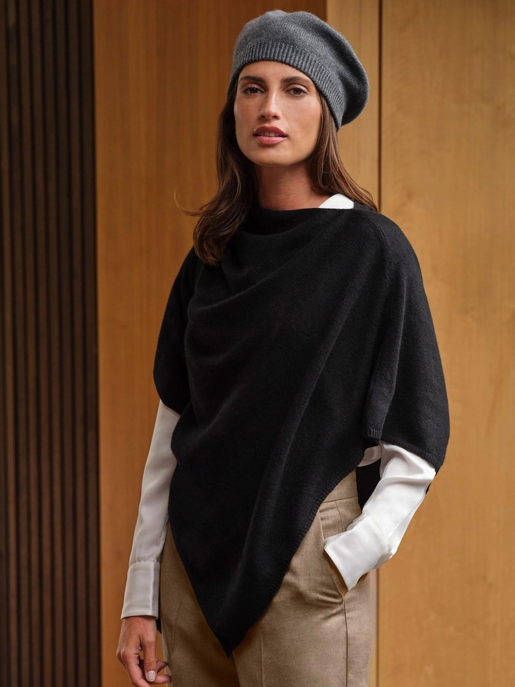 Ground noires - Poncho Gassato en cachemire Pure Collection - Image 1 sur 3