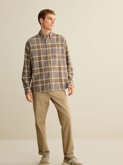 Grey/White Relaxed Fit Check Long Sleeve Shirt - Image 2 of 9