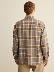 Grey/White Relaxed Fit Check Long Sleeve Shirt - Image 3 of 9