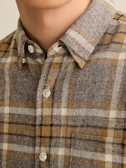 Grey/White Relaxed Fit Check Long Sleeve Shirt - Image 4 of 9