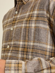 Grey/White Relaxed Fit Check Long Sleeve Shirt - Image 5 of 9