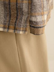 Grey/White Relaxed Fit Check Long Sleeve Shirt - Image 6 of 9