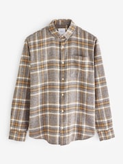 Grey/White Relaxed Fit Check Long Sleeve Shirt - Image 7 of 9