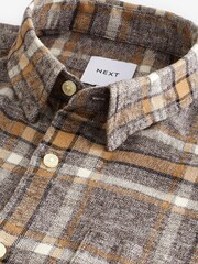Grey/White Relaxed Fit Check Long Sleeve Shirt - Image 8 of 9