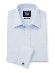 Savile Row Company Classic Fit Twill 100% Cotton Single Cuff Formal Shirt - Image 1 of 5