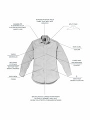 Savile Row Company Classic Fit Twill 100% Cotton Single Cuff Formal Shirt - Image 4 of 5