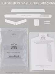 Savile Row Company Classic Fit Twill 100% Cotton Single Cuff Formal Shirt - Image 5 of 5