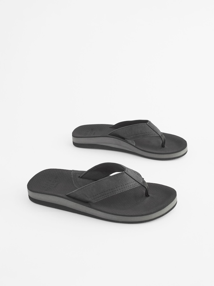 Black Motionflex Flip Flops - Image 2 of 6