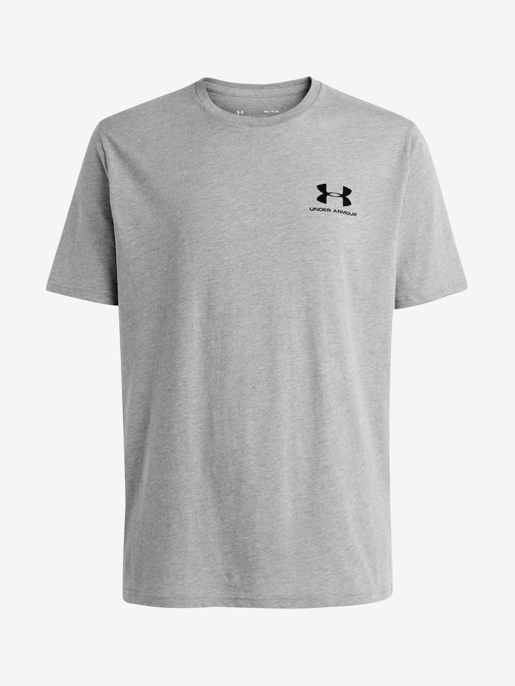 Gris claro - Camiseta deportiva con logo en la parte izquierda del pecho de Under Armour - Imagen 1 de 3 Gris claro - Camiseta deportiva con logo en la parte izquierda del pecho de Under Armour - Imagen 1 de 3