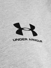Светло-серый - Футболка в спортивном стиле с логотипом на груди слева Under Armour - Image 3 of 3