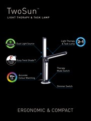 Daylight Company Black TwoSun 2-in-1 SAD Therapy & Task Lamp - Image 4 of 5