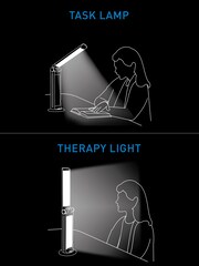 Daylight Company Black TwoSun 2-in-1 SAD Therapy & Task Lamp - Image 5 of 5
