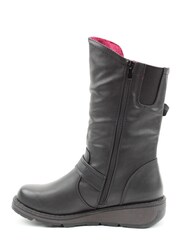 Heavenly Feet Black Ladies Mid-Calf Boots - Image 2 of 3