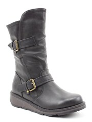 Heavenly Feet Black Ladies Mid-Calf Boots - Image 3 of 3