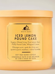 Bath & Body Works Iced Lemon Pound Cake 3 Wick Candle 411g - Image 2 of 3