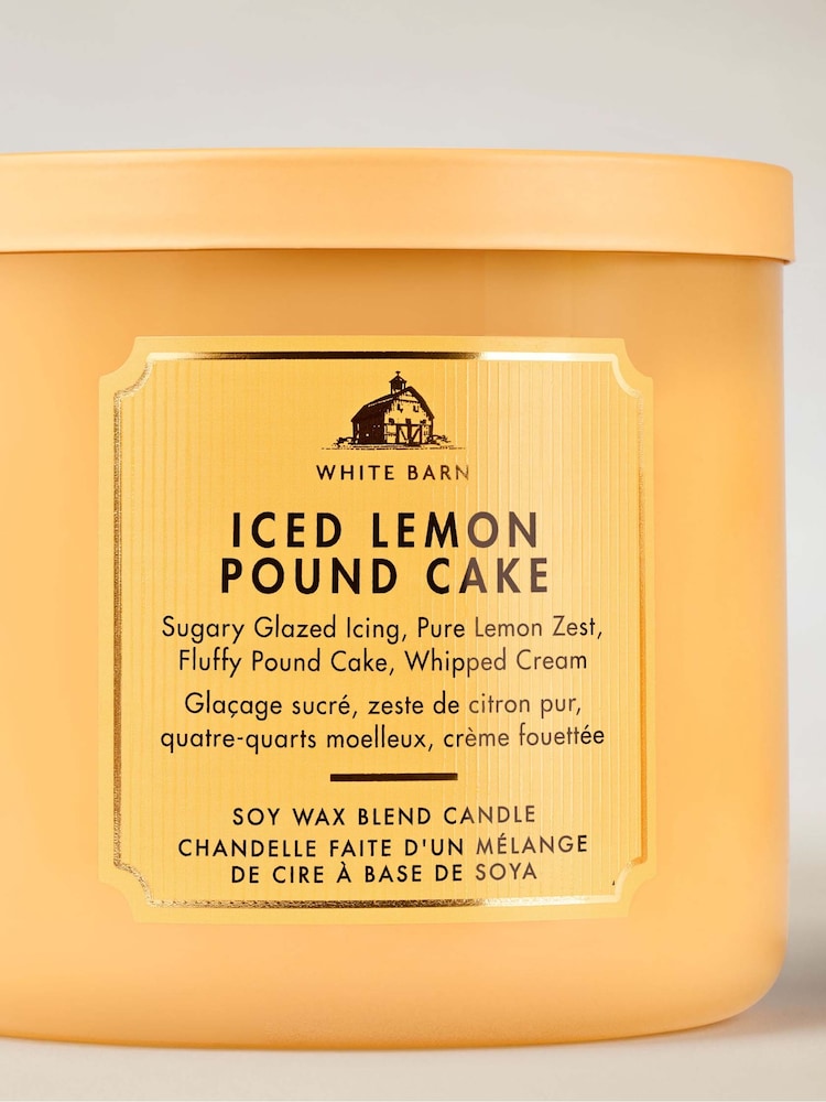 Bath & Body Works Iced Lemon Pound Cake 3 Wick Candle 411g - Image 2 of 3 Bath & Body Works Iced Lemon Pound Cake 3 Wick Candle 411g - Image 2 of 3