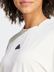 adidas White Sportswear City Escape Loose Crop T-Shirt - Image 6 of 6